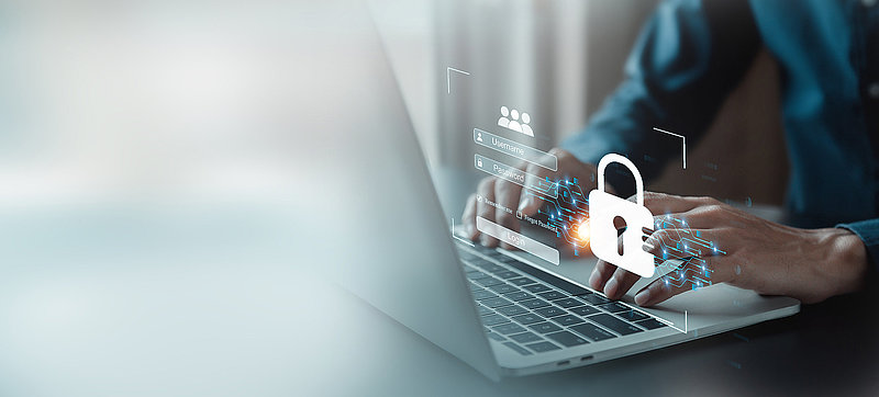 User authentication system with username and password, cybersecu