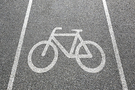 Radweg Fahrrad fahren Rad Fahrradweg Straße Verkehr Stadt