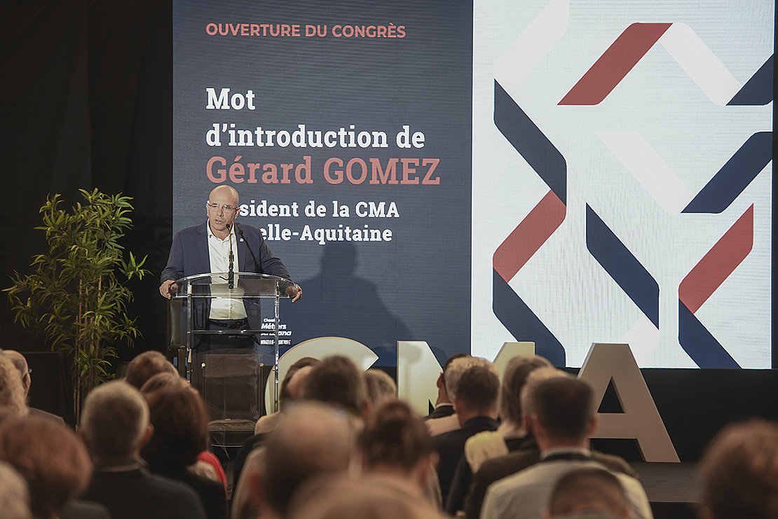 Gérard Gomez, président de la CMA Nouvelle-Aquitaine. Photo © Alban Gilbert Photographe
